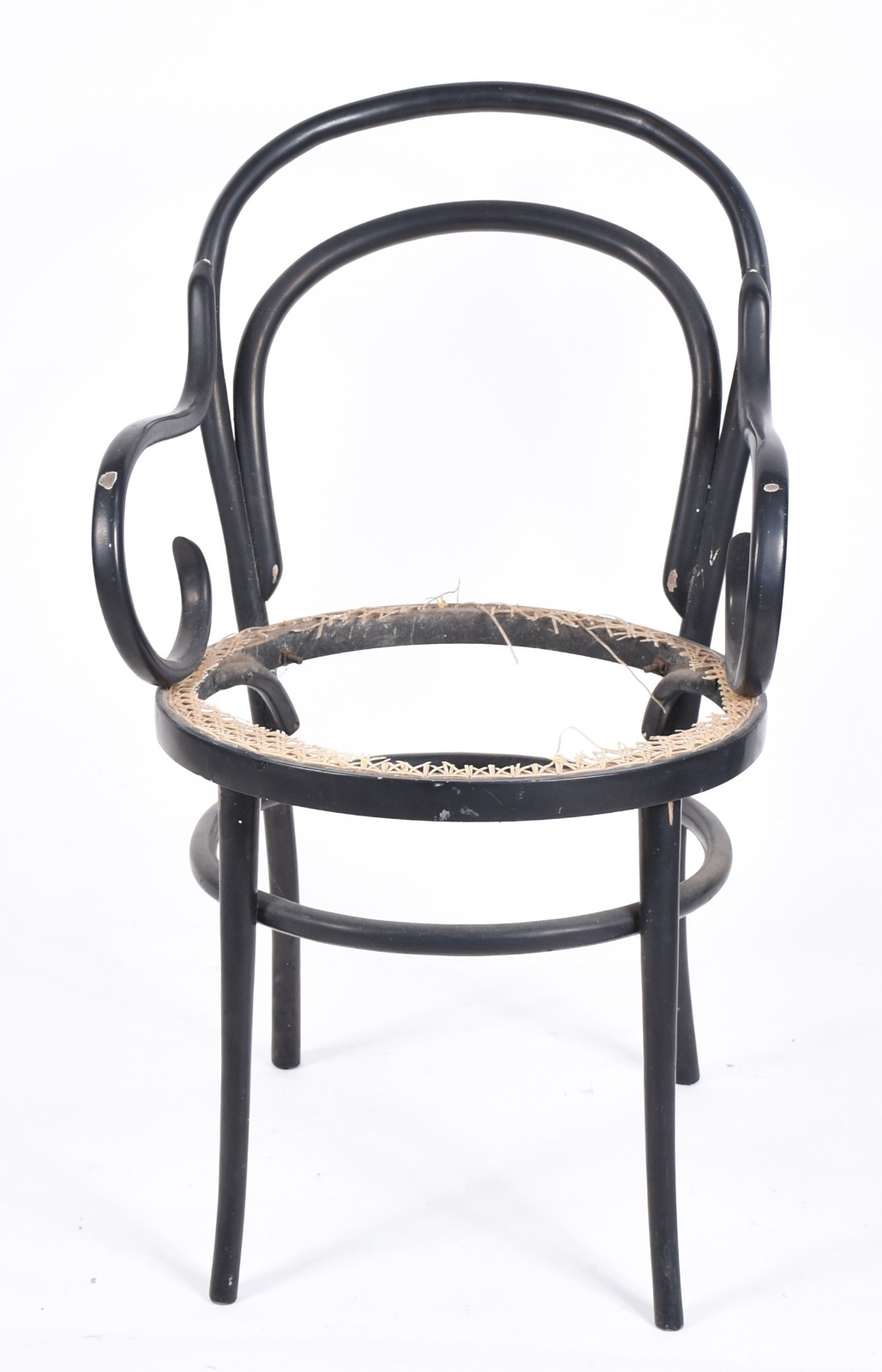 Estrutura de cadeira Thonet da Gerdau, madeira pintada de preto, anos... - foto 2 de 5