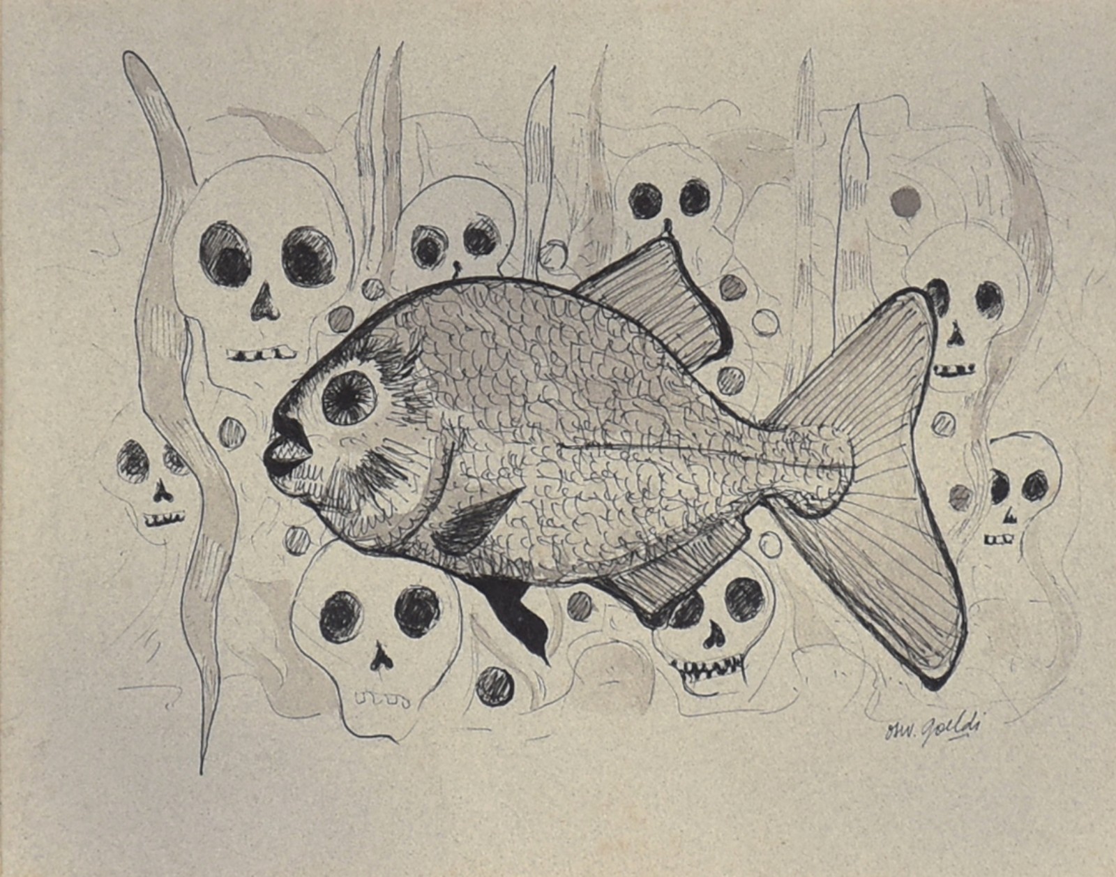Oswaldo Goeldi (1895-1961), Piranha Amazônica - foto 1 de 5