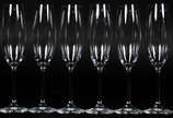 Seis flutes de cristal  para champagne,  220 ml. - Seis flutes de cristal  para champagne,  220 ml.