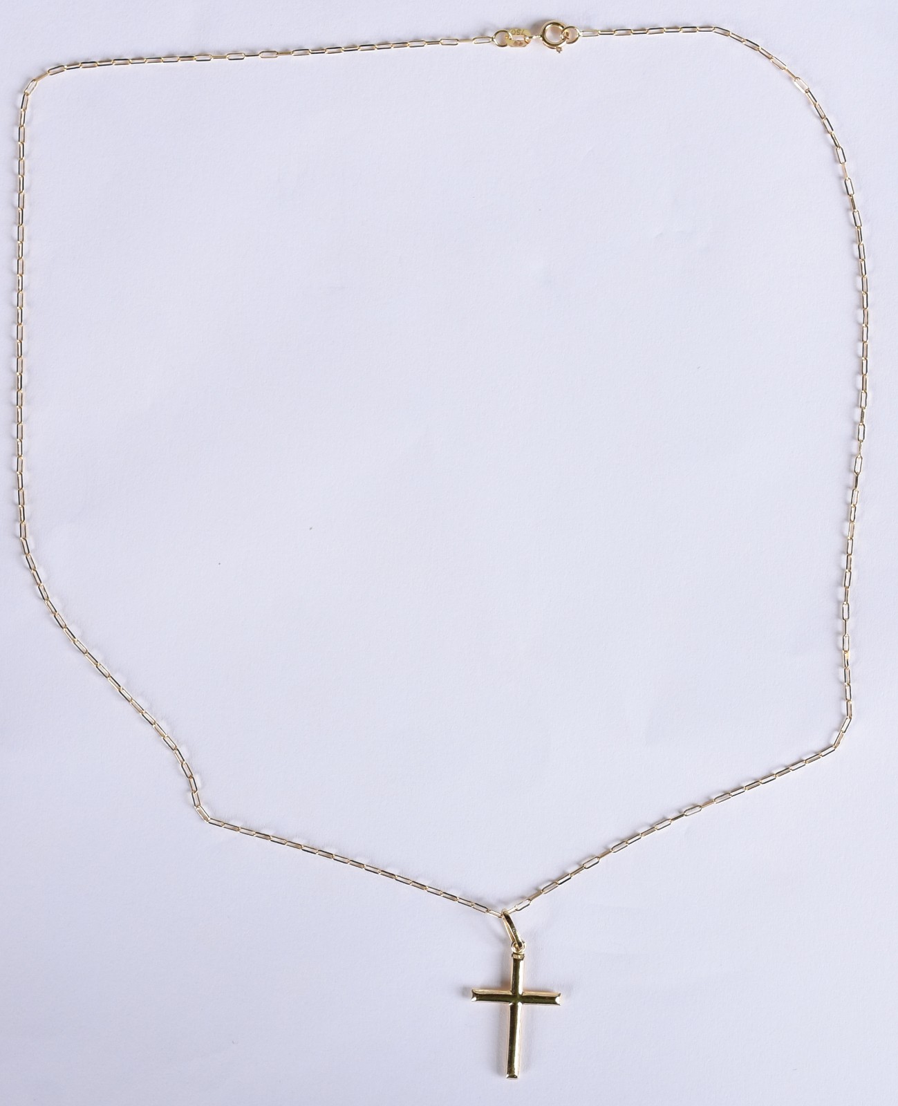Colar de ouro 18 k, contraste 750 com crucifixo (Por motivos de... - foto 3 de 5