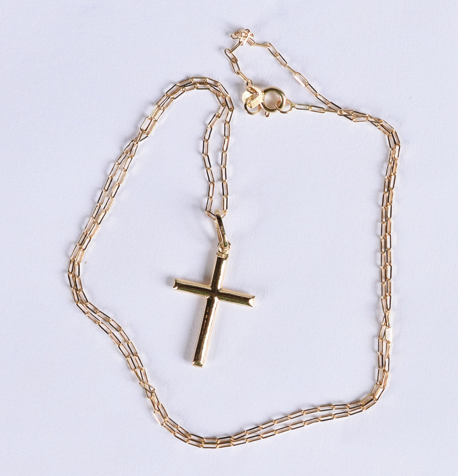 Colar de ouro 18 k, contraste 750 com crucifixo (Por motivos de... - foto 4 de 5