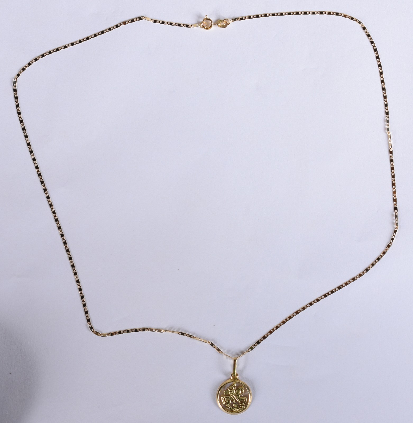 Colar de ouro 18 k, contraste 750 tipo lamina e pingentes (Por... - foto 2 de 5