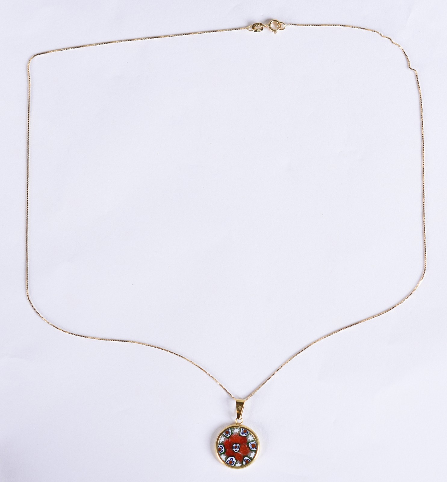 Colar de ouro 18k contraste 750 com pingente feitio mandala (Por... - foto 5 de 6