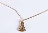 Colar de ouro 18k, contraste 750 com pingente N... - Colar de ouro 18k, contraste 750 com pingente Nossa Senhora Aparecida com pedra negras (Por motivos de segurança a peça não se encontra na loja)