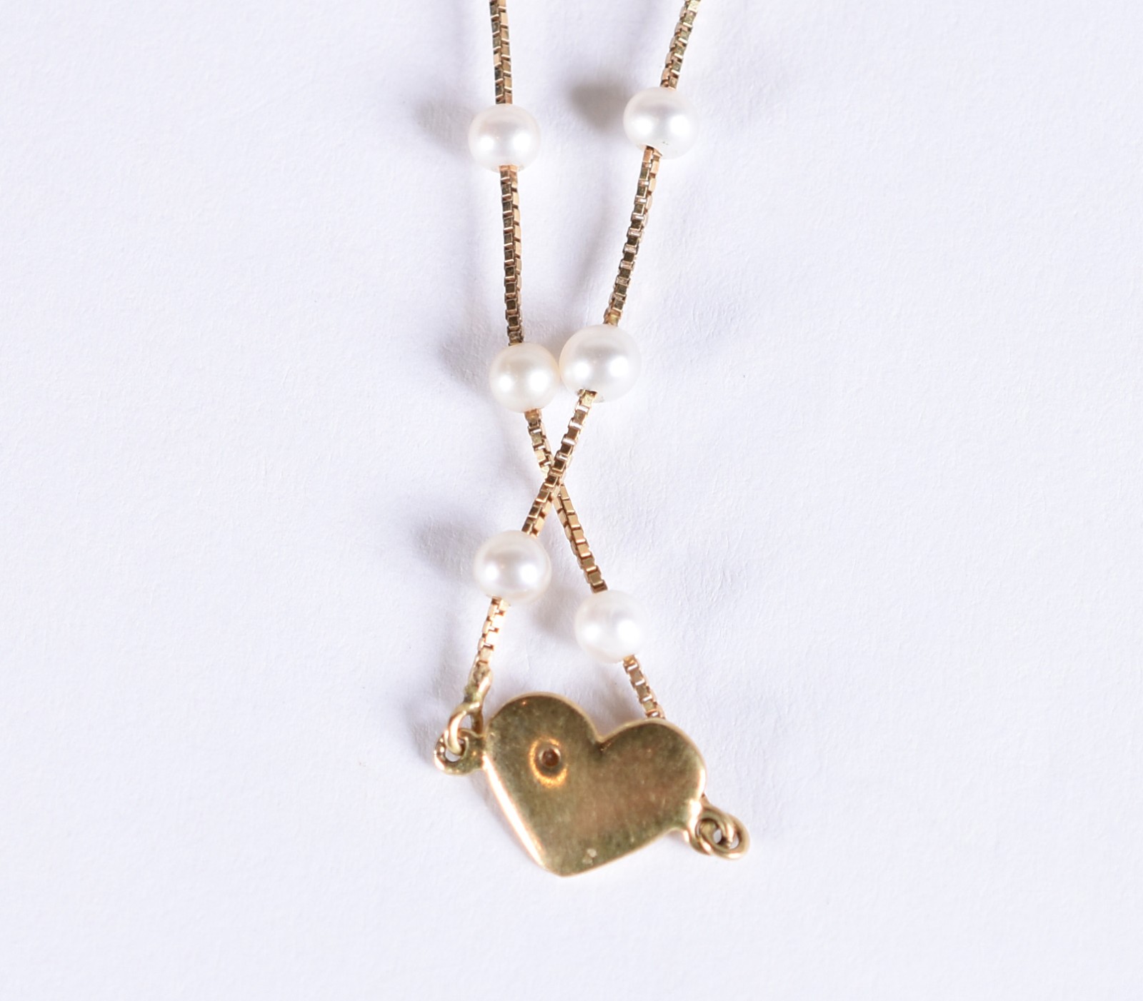 Pulseira de ouro 18k, contraste 750 com mini perolas e um brilhante... - foto 3 de 4
