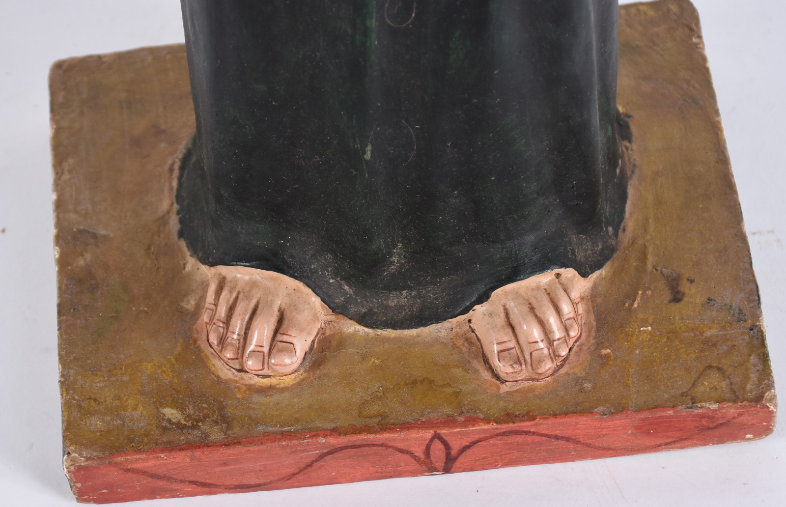 Santo Franciscano - Antiga imagem de vestir de madeira policromada... - foto 5 de 8