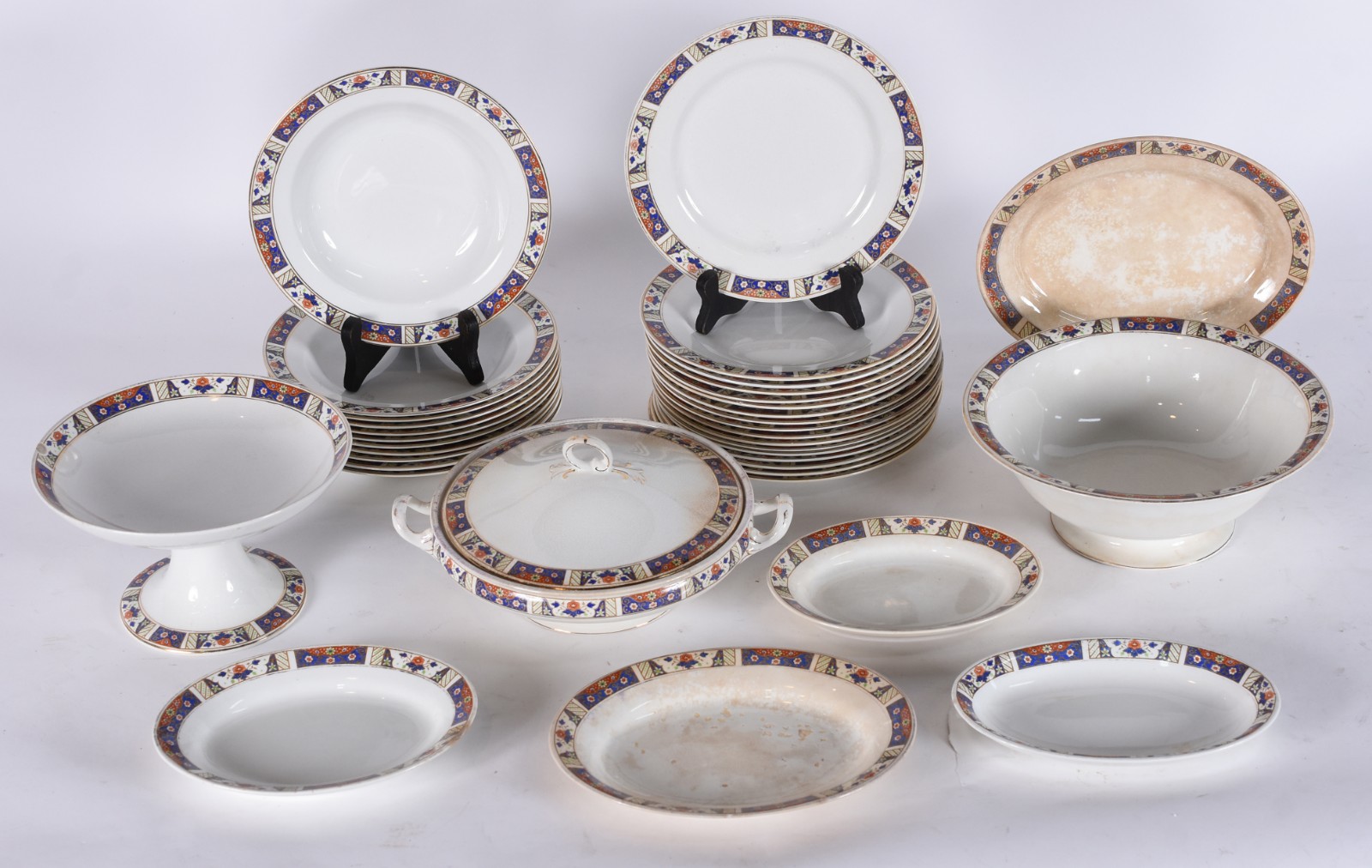 Aparelho de jantar de faiança inglesa J&G Meakin composto de 17... - foto 1 de 6