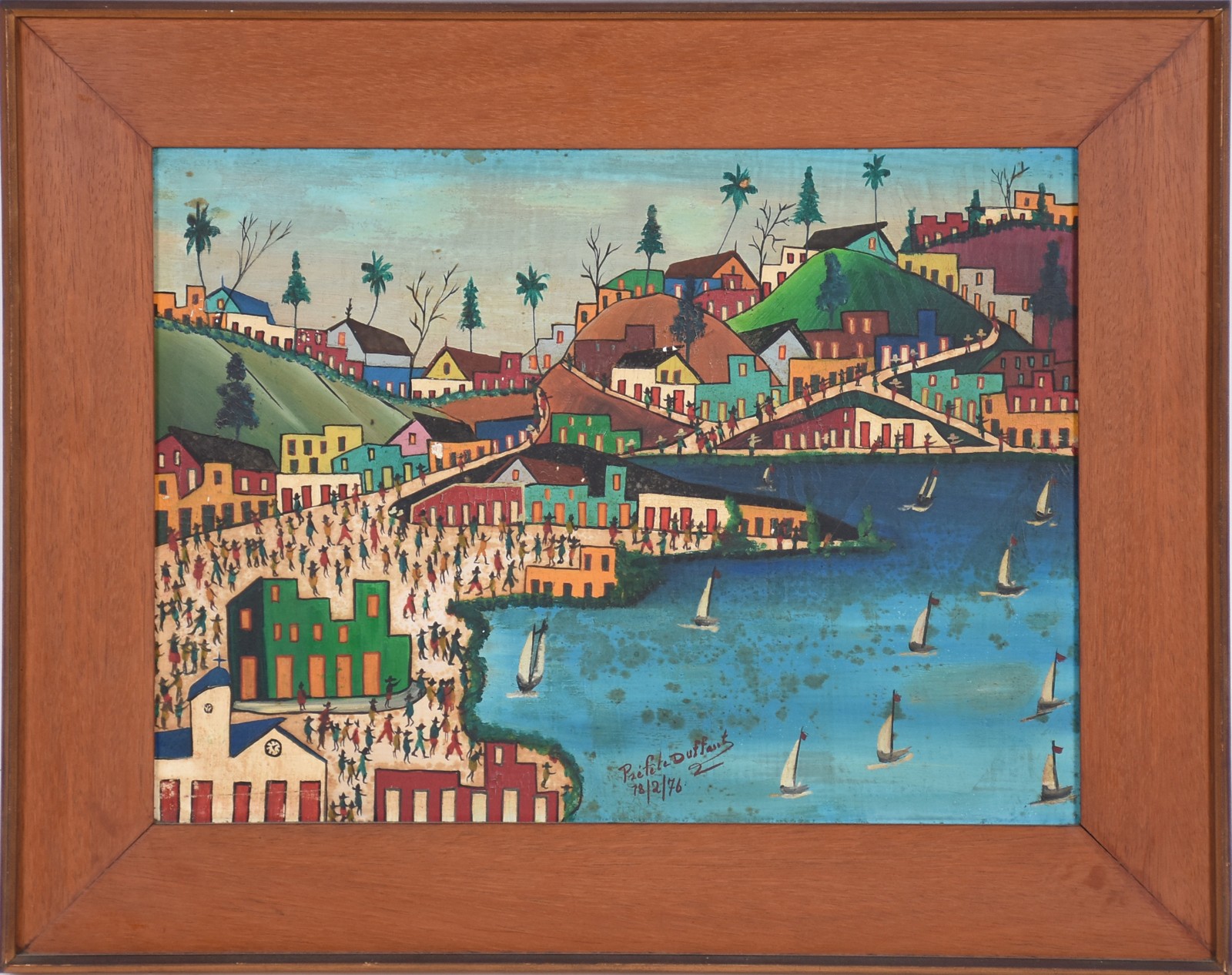 Préfète Duffaut (1923-2012), Cidade com praia, barcos e figuras - foto 2 de 5