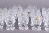 Vinte e dois copinhos de cristal tcheco lapidad... - Vinte e dois copinhos de cristal tcheco lapidado para licor.