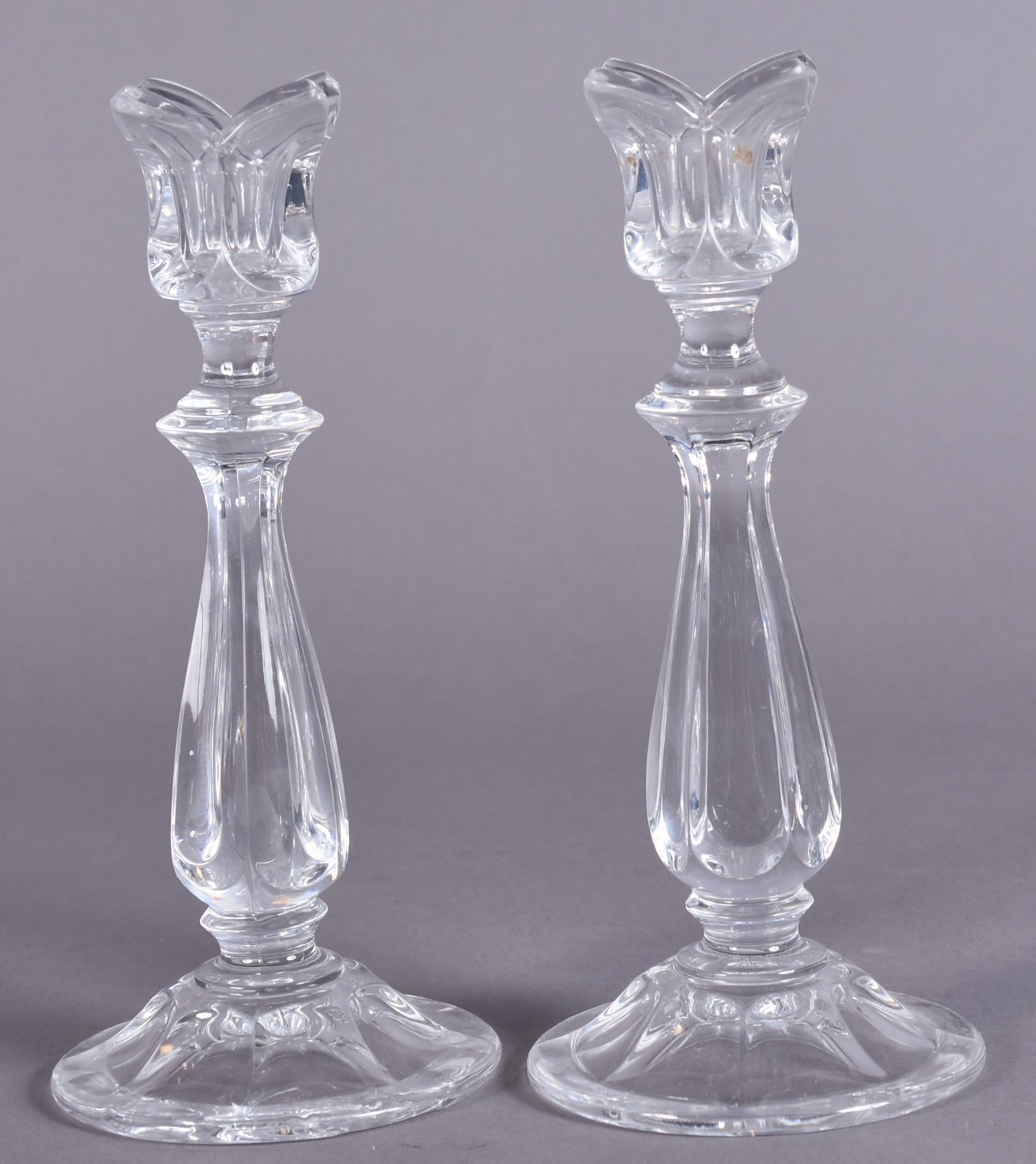 Par de castiçais de cristal. - foto 1 de 4