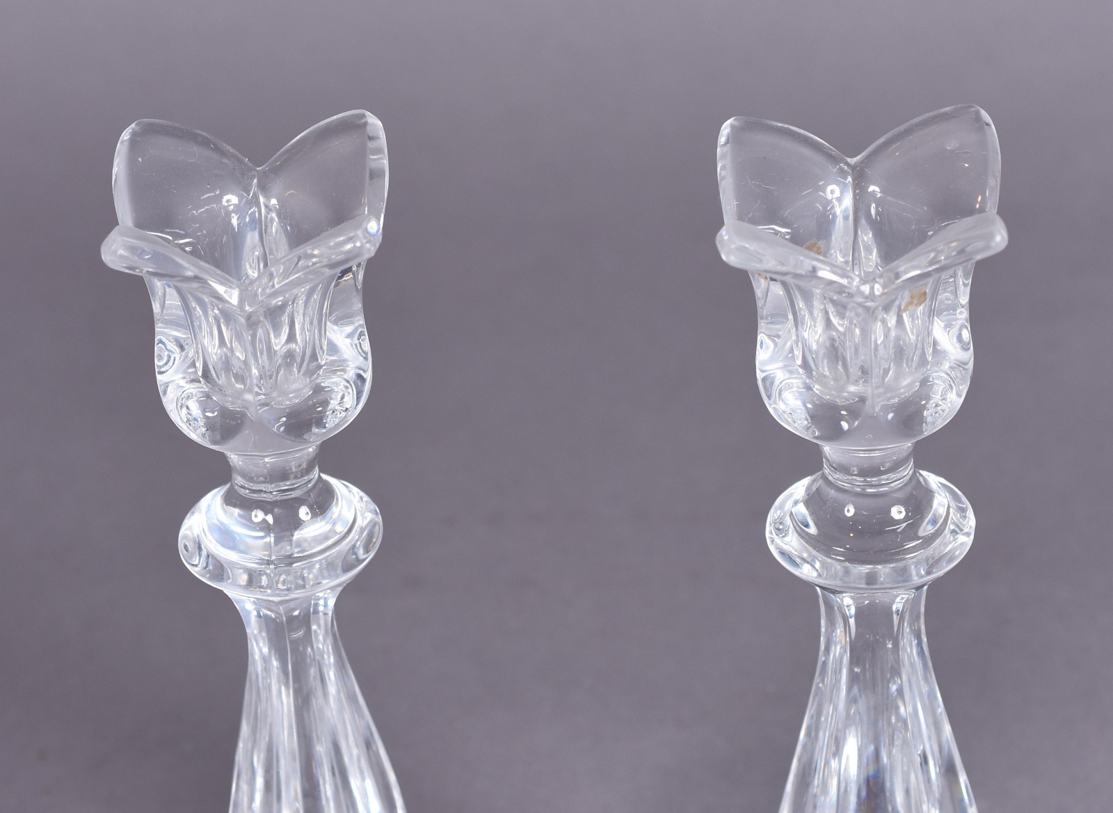 Par de castiçais de cristal. - foto 3 de 4