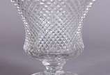 Vaso de cristal europeu lapidação "bico de jaca". - Vaso de cristal europeu lapidação "bico de jaca".