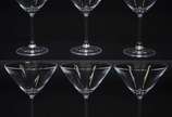 Seis taças de cristal da Bohemia para Dry Marti... - Seis taças de cristal da Bohemia para Dry Martini , 280 ml