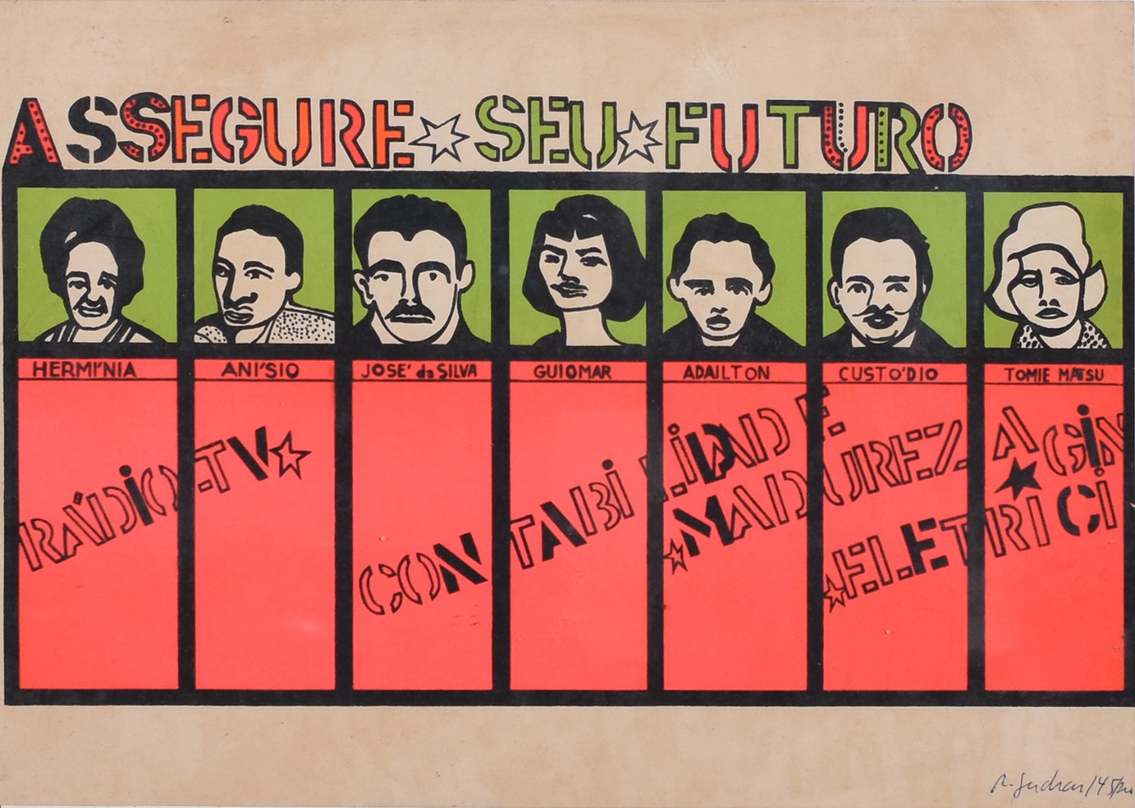  Rubens Gerchman (1942-2008), Assegure seu futuro - foto 1 de 4