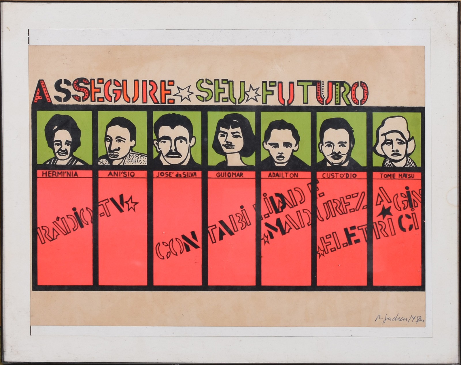  Rubens Gerchman (1942-2008), Assegure seu futuro - foto 2 de 4