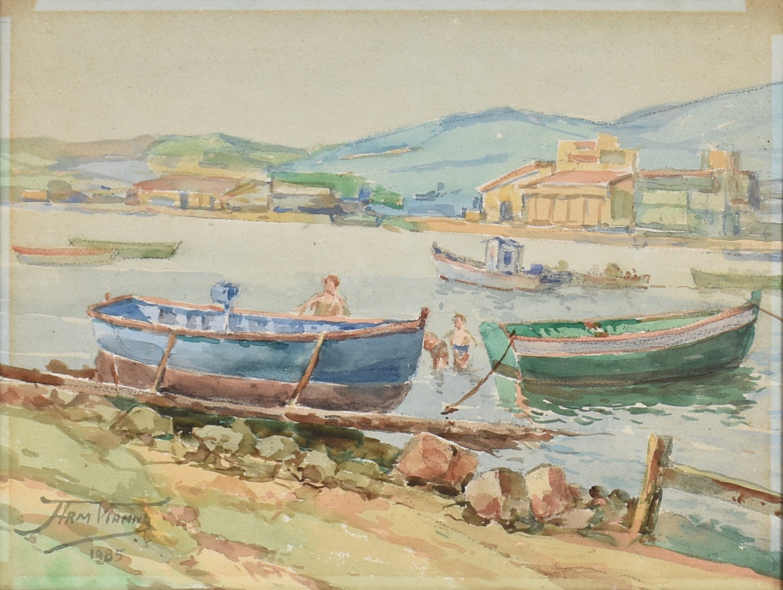 Armando Vianna (1897-1992), Marinha com Barco - foto 1 de 4