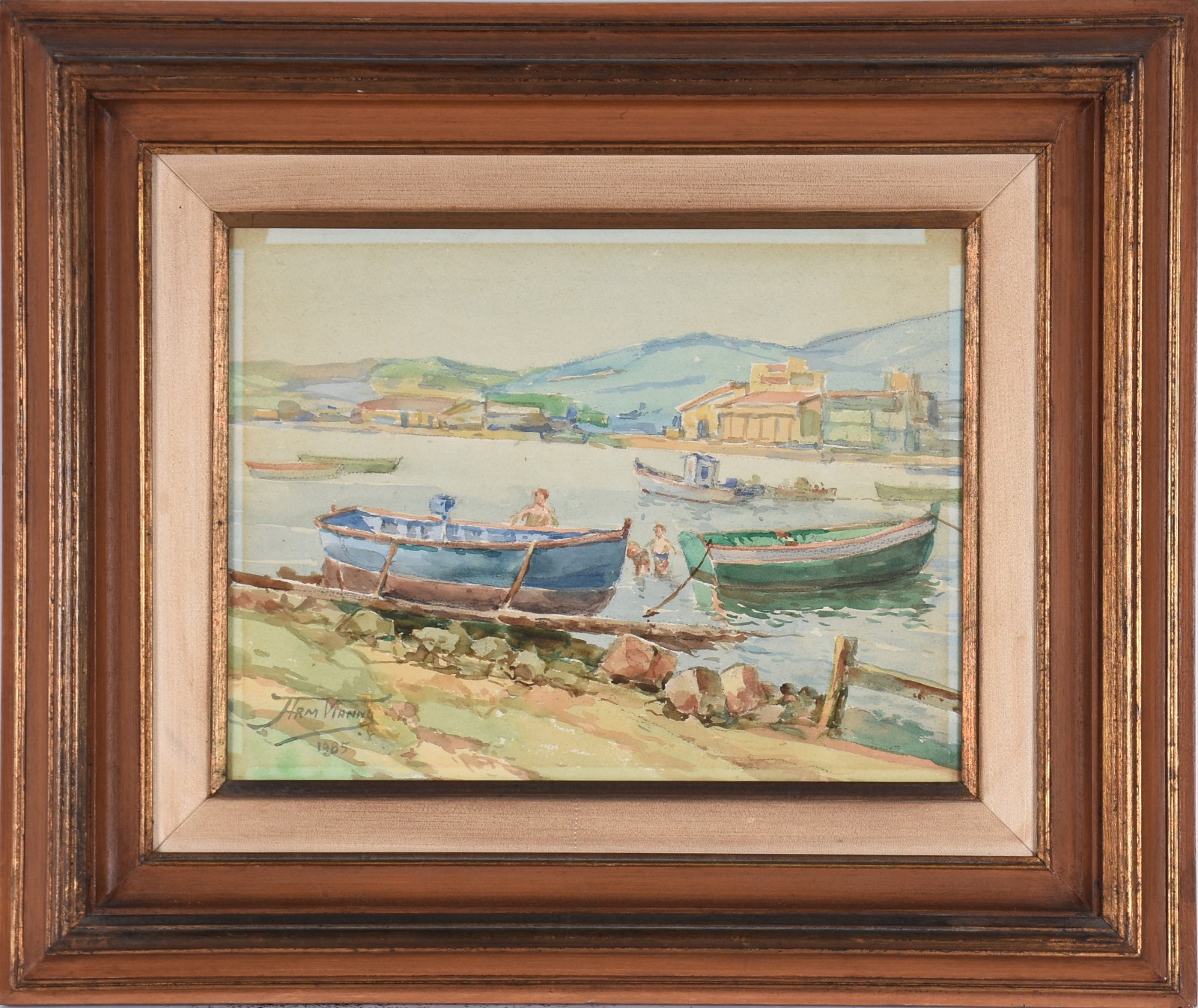 Armando Vianna (1897-1992), Marinha com Barco - foto 2 de 4