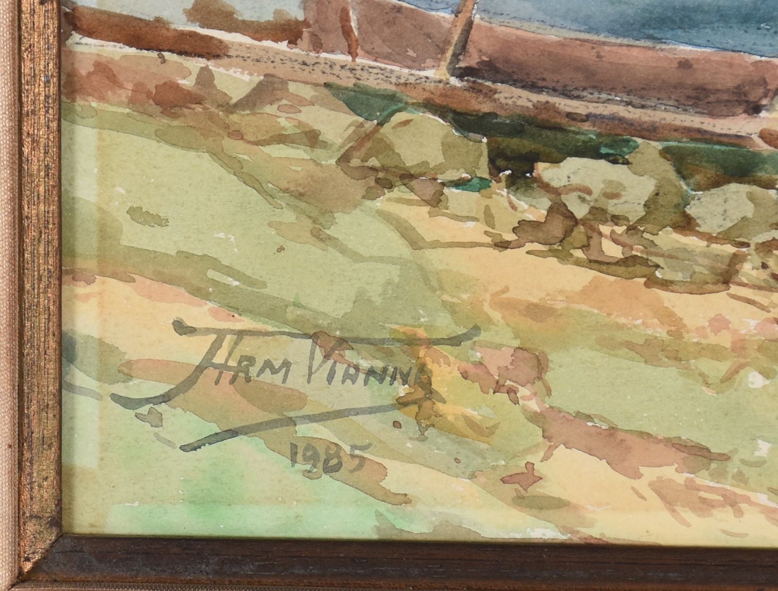 Armando Vianna (1897-1992), Marinha com Barco - foto 3 de 4