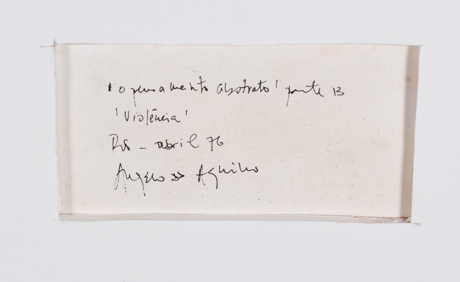 Angelo de Aquino (1945-2007), O Pensamento Abstrato - foto 6 de 6