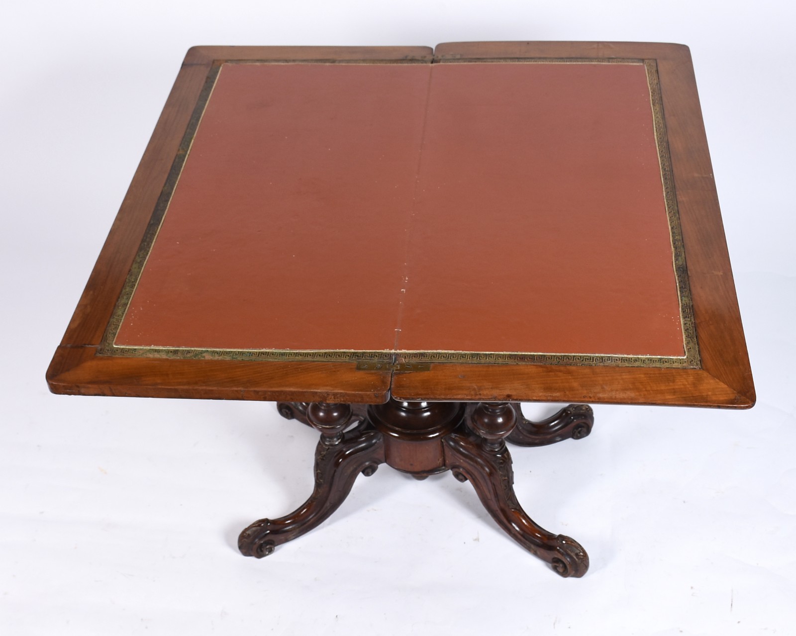 Mesa de madeira nobre estilo Biedermeier, tampo dobrável, apoio em... - foto 5 de 11