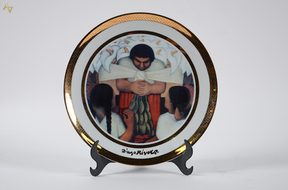 DIEGO RIVERA - Prato em porcelana Rosenthal 1925 - "Dia de La... - foto 1 de 2