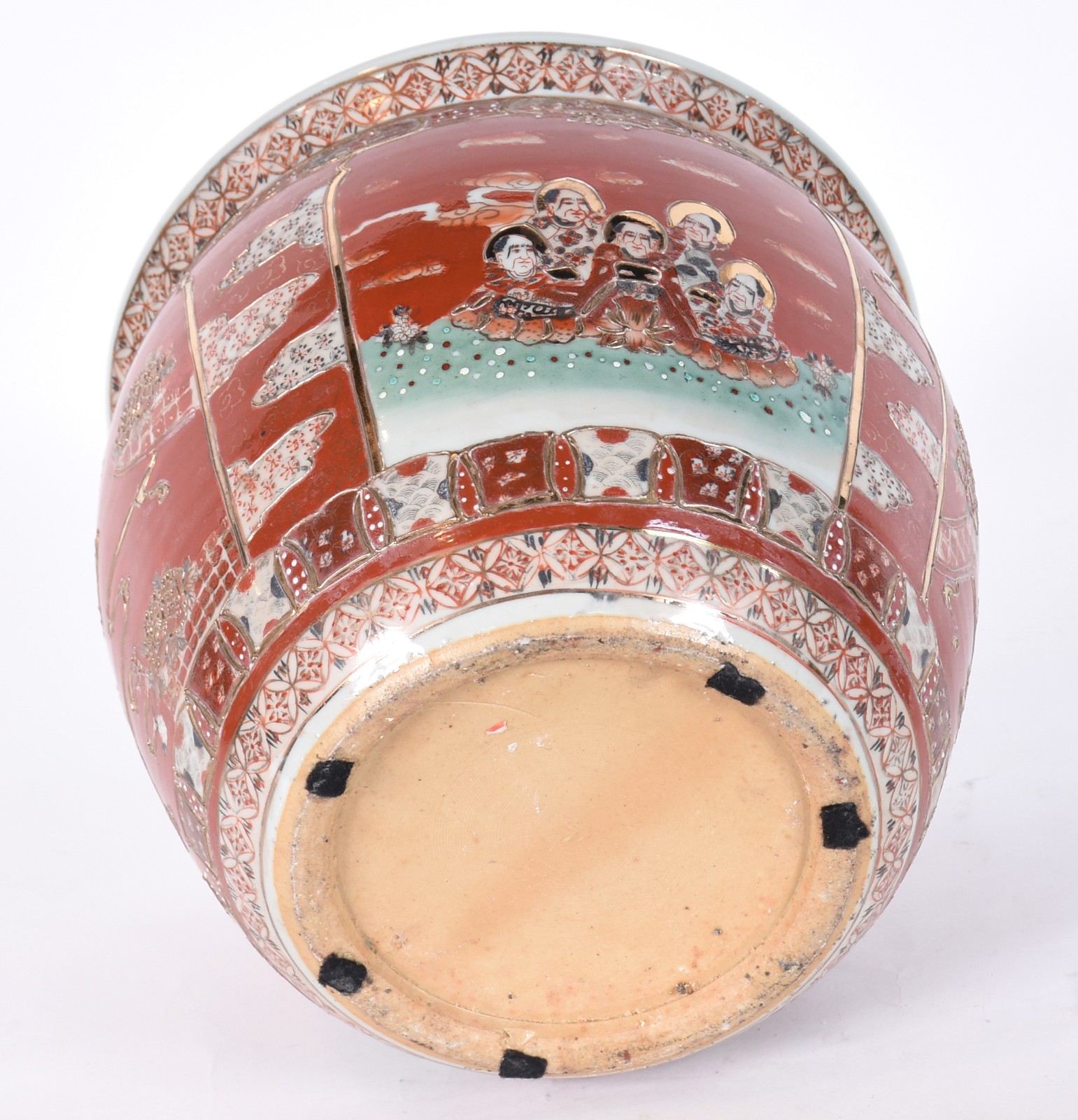 Aquário/cachepot de porcelana oriental policromada, interior com... - foto 5 de 5