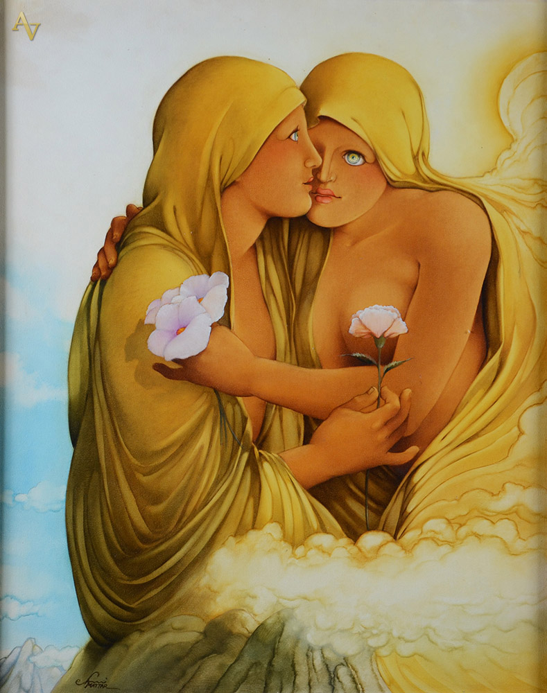 SAMI MATTAR - Mulheres c/ flores - ost - 76 x 61 - foto 1 de 2
