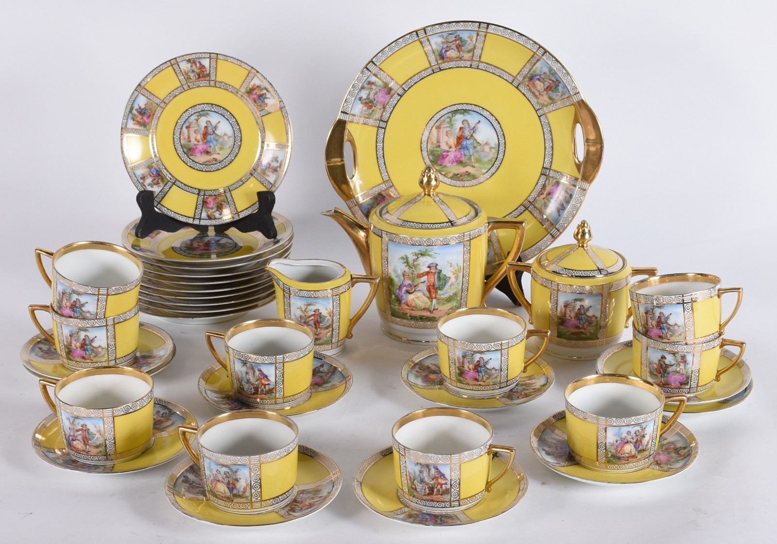 Serviço de chá de porcelana tcheca Pirken & Hammer, Marienbad, na cor... - foto 1 de 8