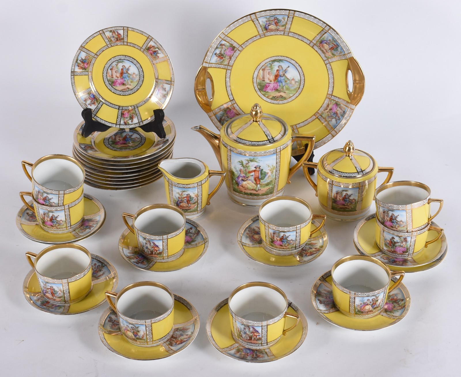 Serviço de chá de porcelana tcheca Pirken & Hammer, Marienbad, na cor... - foto 2 de 8