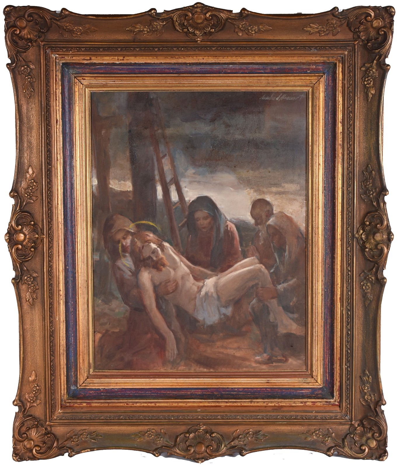  Aurélio D'Alincourt (1919-1990), Cena sacra, descida da cruz - foto 2 de 4