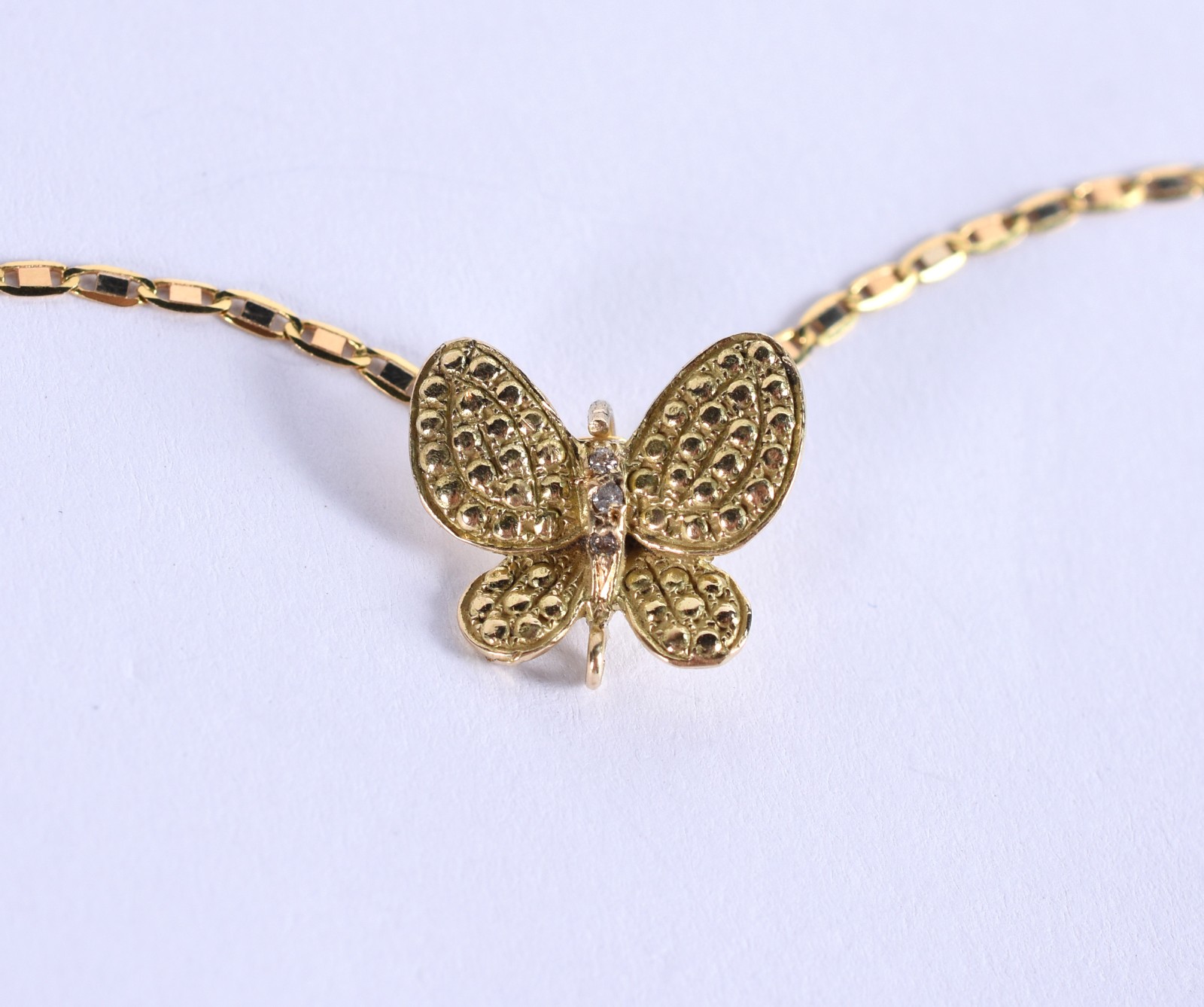 Cordão com pingente em ouro 18k, contraste 750 modelo elós chatos e... - foto 2 de 5