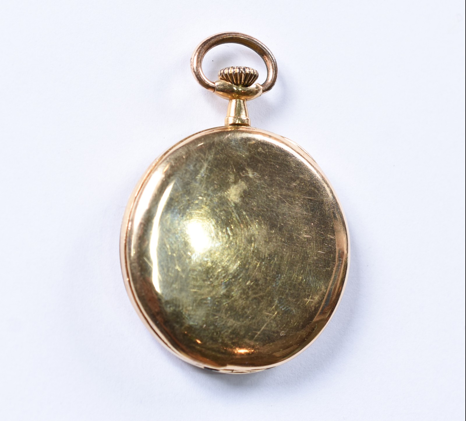 Relógio de bolso de ouro 18k e chatilene de ouro baixo , quebrada... - foto 4 de 8
