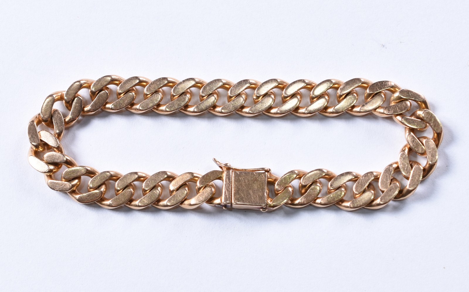 Pulseira de ouro 18 k com elos batidos (Por motivos de segurança a... - foto 1 de 4