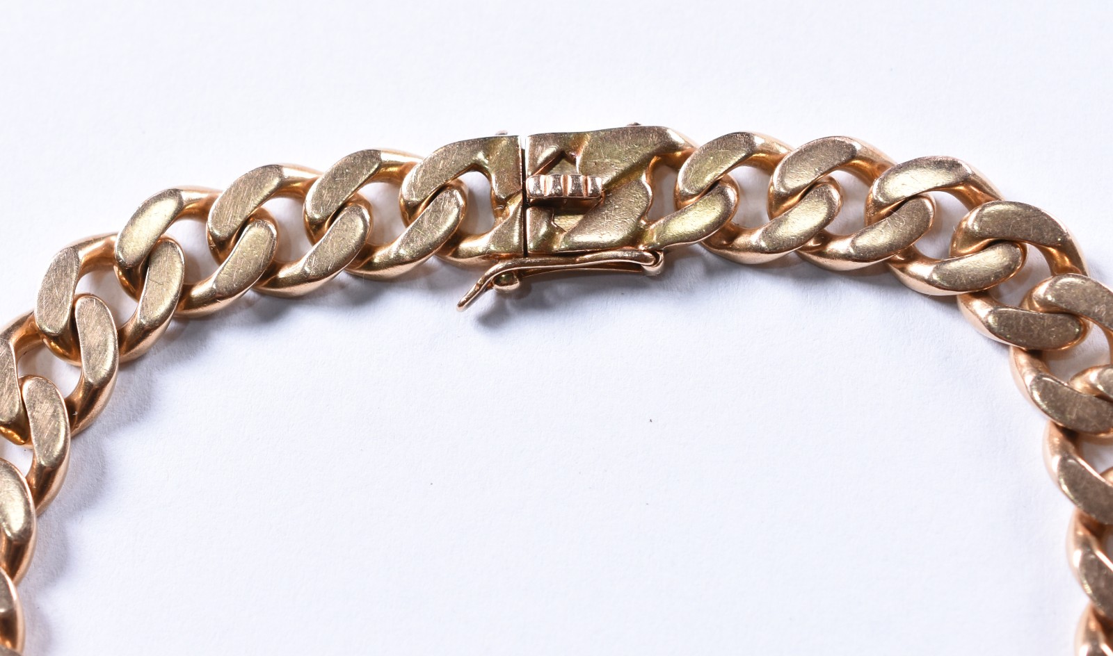 Pulseira de ouro 18 k com elos batidos (Por motivos de segurança a... - foto 3 de 4