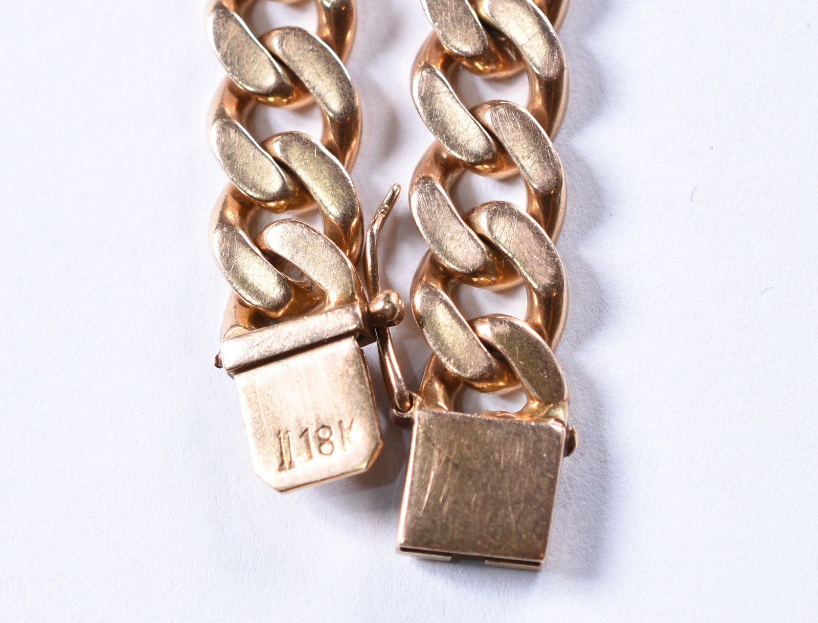 Pulseira de ouro 18 k com elos batidos (Por motivos de segurança a... - foto 4 de 4