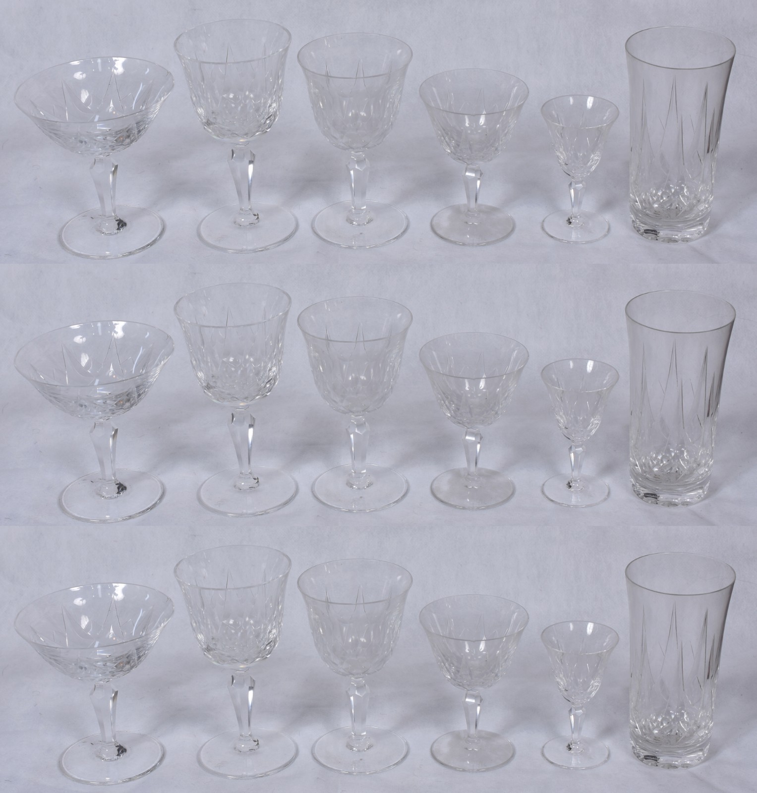 Serviço de cristal Rosenthal lapidado composto de: 10 taças para... - foto 1 de 5