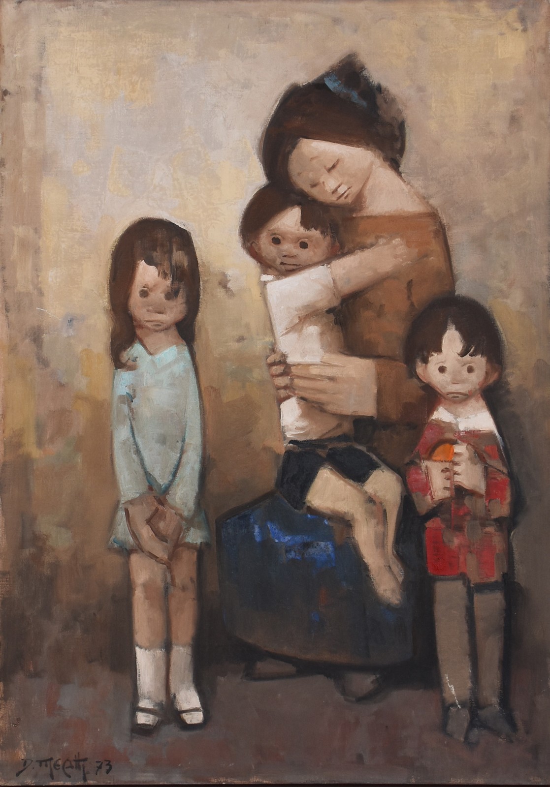 Dario Mecatti (1909-1976), Mãe e Três crianças - foto 1 de 5