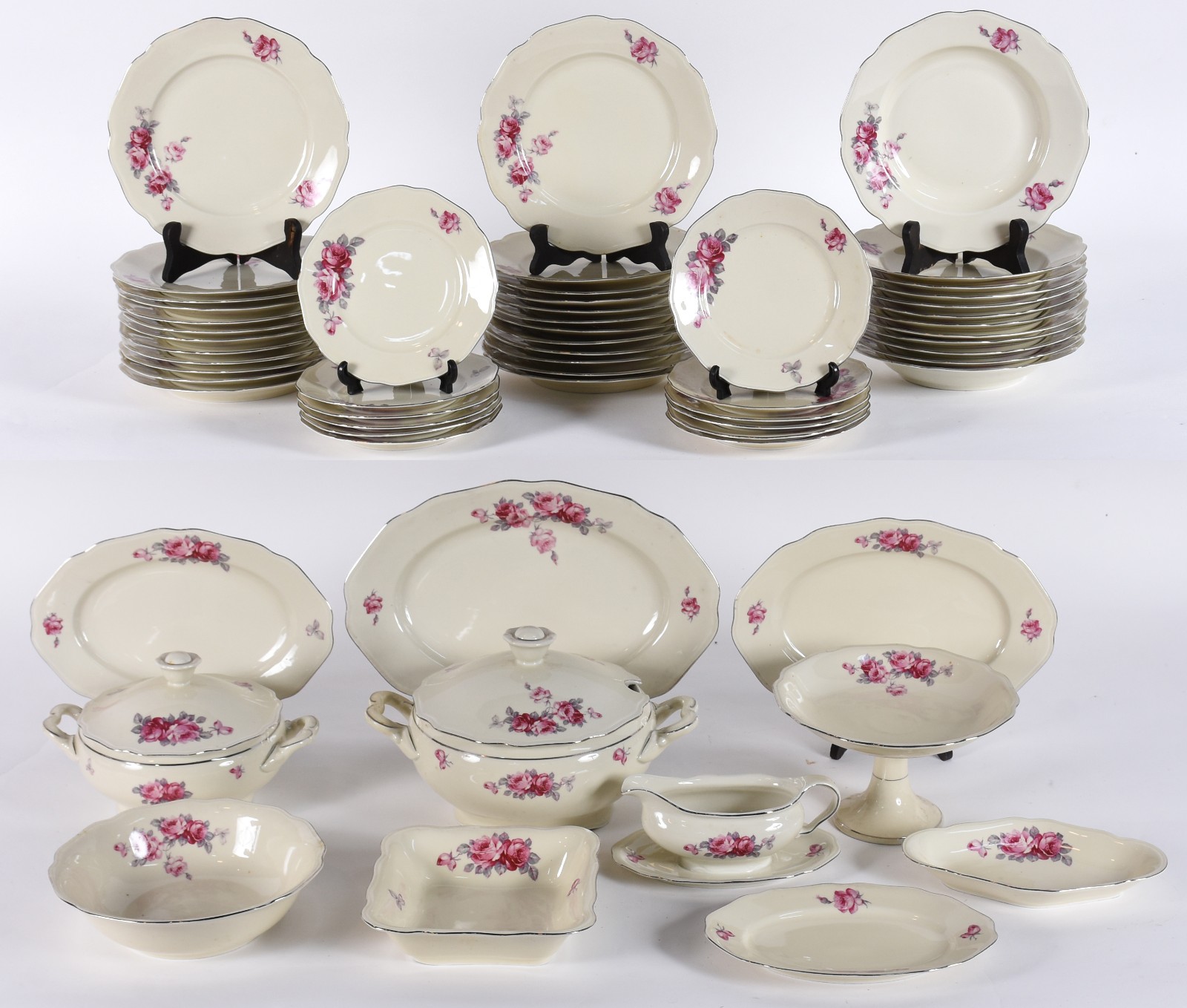 Aparelho de jantar de porcelana alemã da Bavaria, na cor creme com... - foto 1 de 3