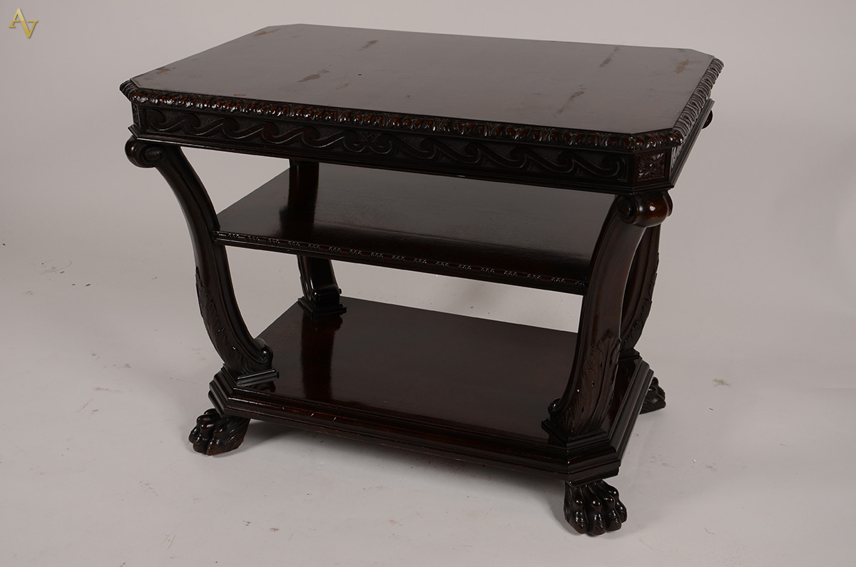 Mesa de centro LAUBISCH HIRTH c/ tampo de mármore, madeira nobre e... - foto 2 de 3