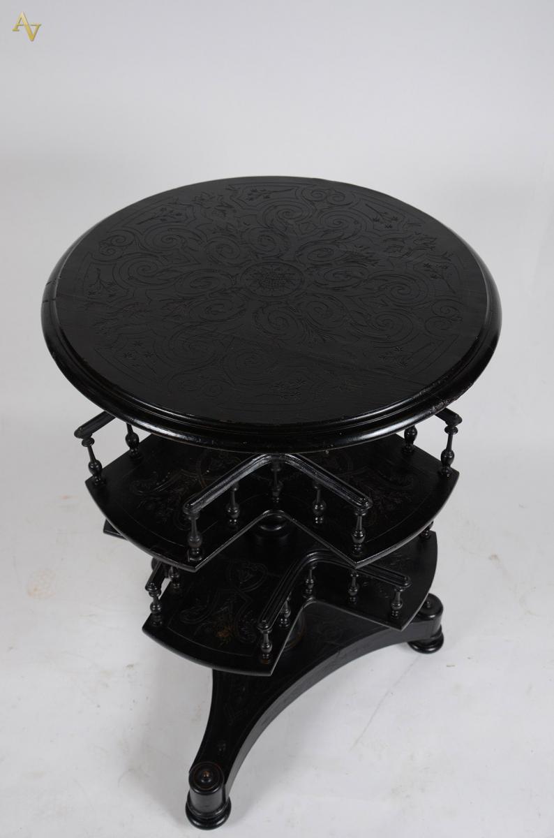 Mesa circular para livros (Book case), francesa, Napoleão III... - foto 2 de 2