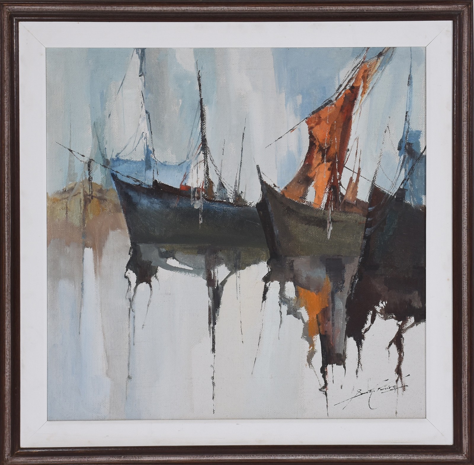Sansão Pereira (1919-2014), Marinha com Barcos - foto 2 de 4