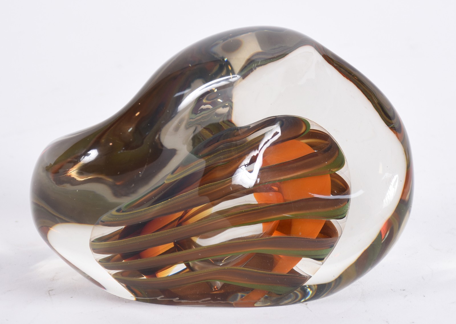 Peça decorativa de murano, assinado. - foto 1 de 5