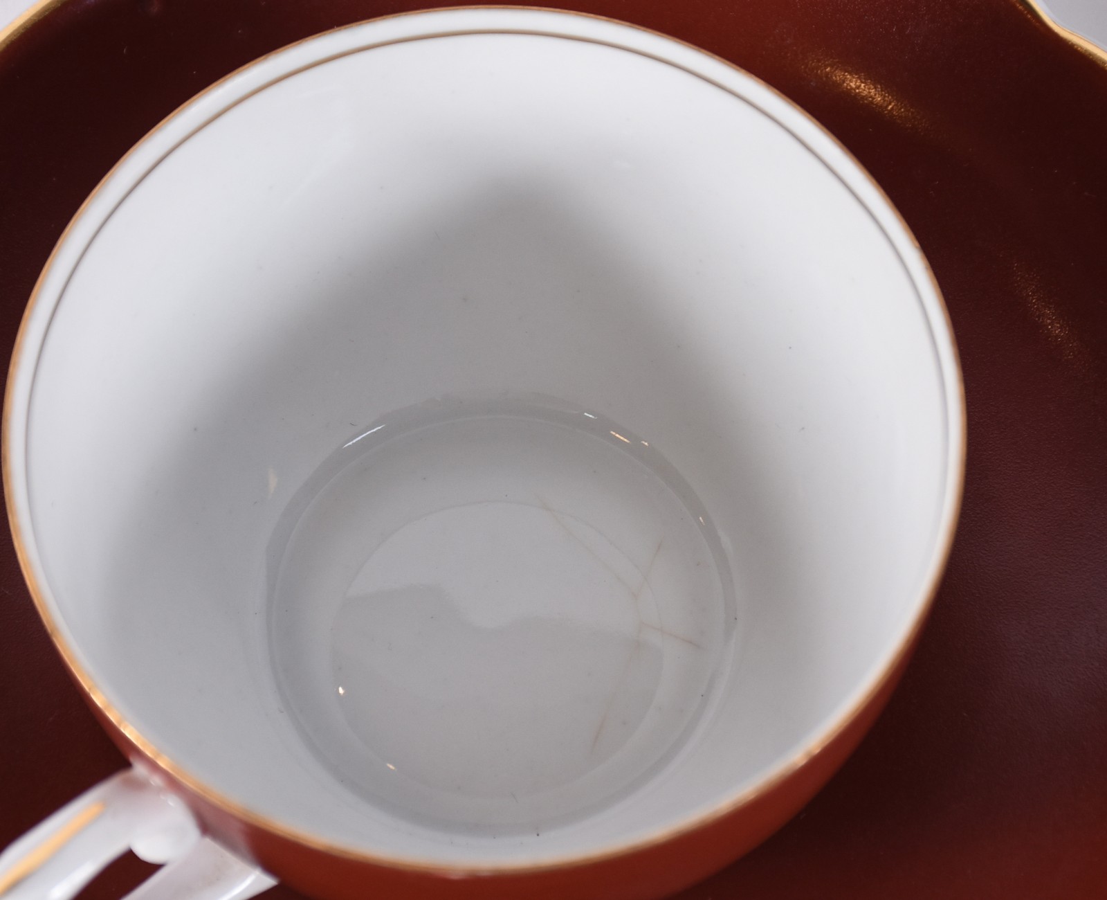 Aparelho de chá de porcelana Real composto de: 5 xícaras com pires, 4... - foto 4 de 5