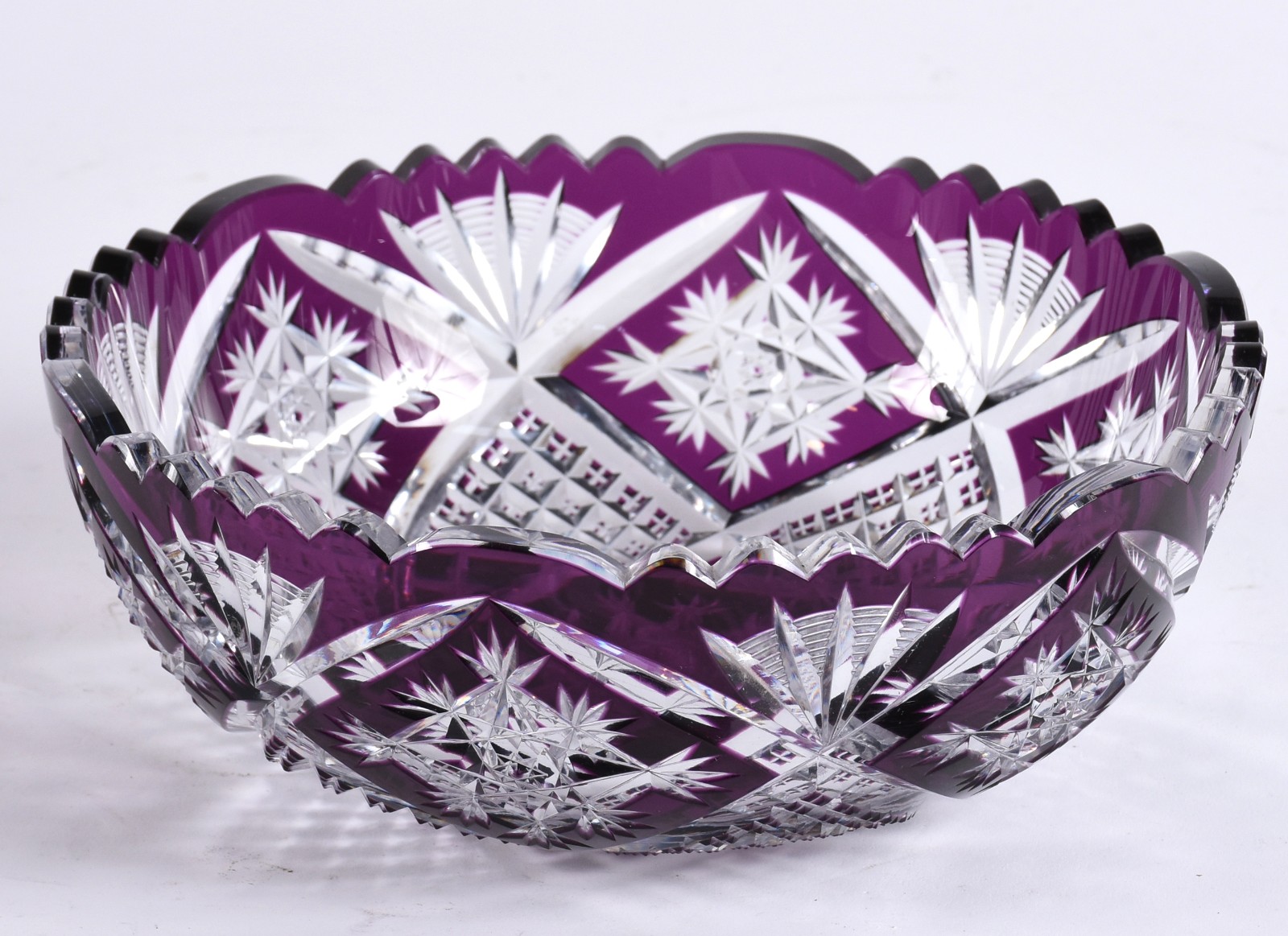 Bowl de cristal doublé uva lapidado. - foto 1 de 4