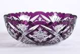 Bowl de cristal doublé uva lapidado. - Bowl de cristal doublé uva lapidado.