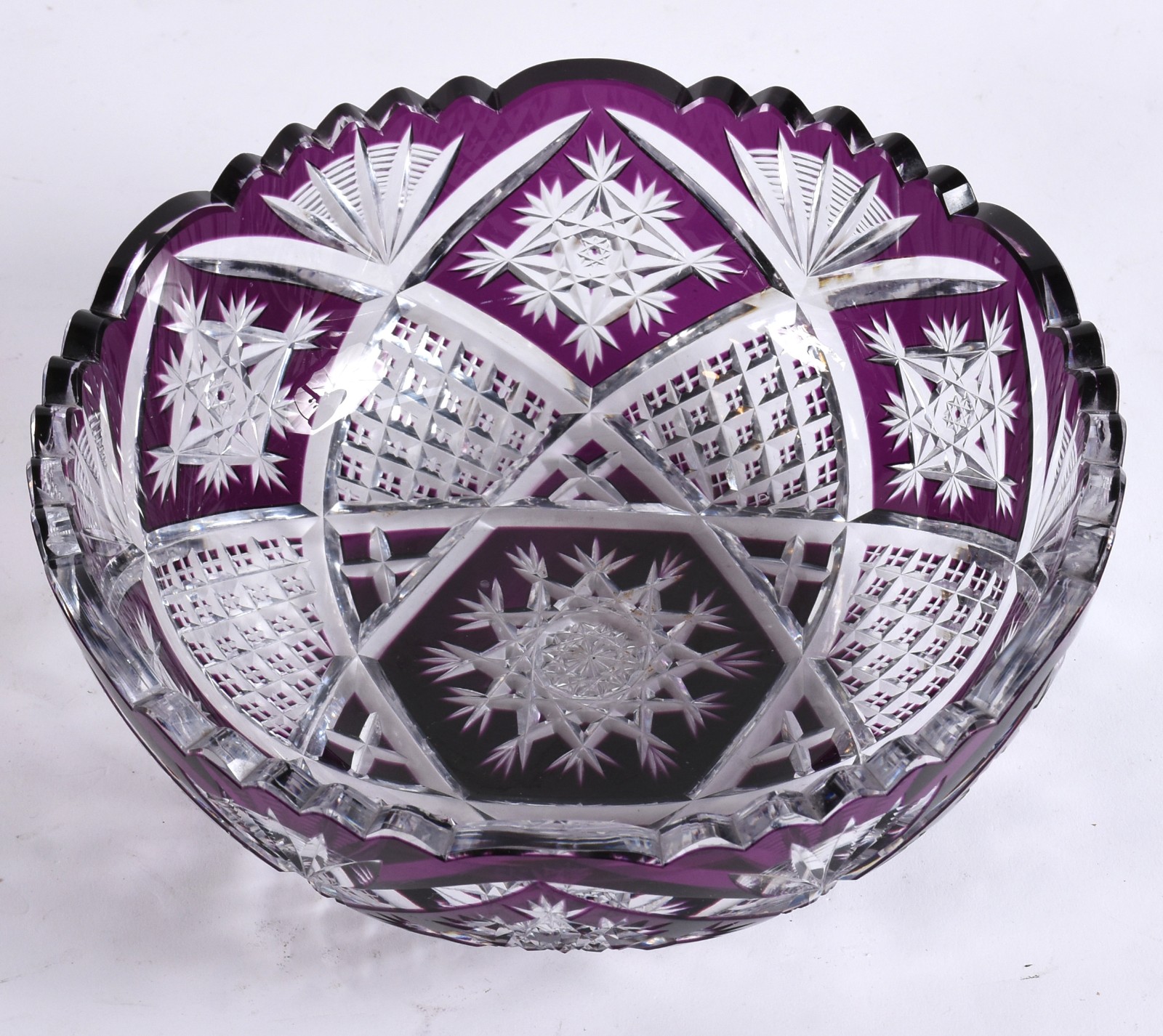 Bowl de cristal doublé uva lapidado. - foto 3 de 4