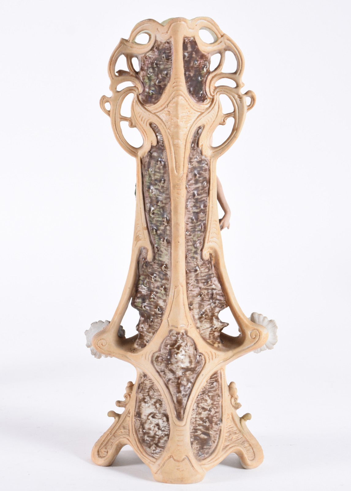 Escultura Art Nouveau de biscuit policromado decorado com figura... - foto 3 de 5