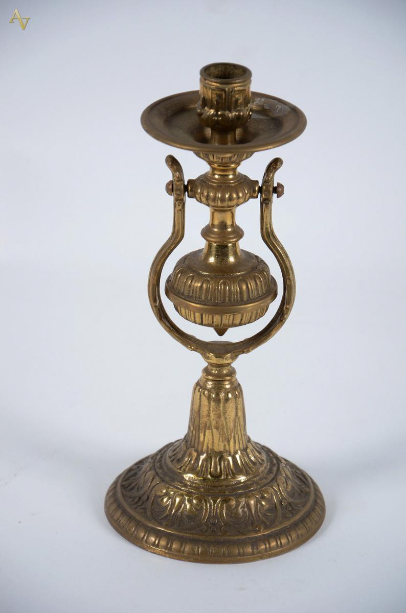 Castiçal náutico em bronze, reversível (mesa ou parede), Holanda... - foto 2 de 2