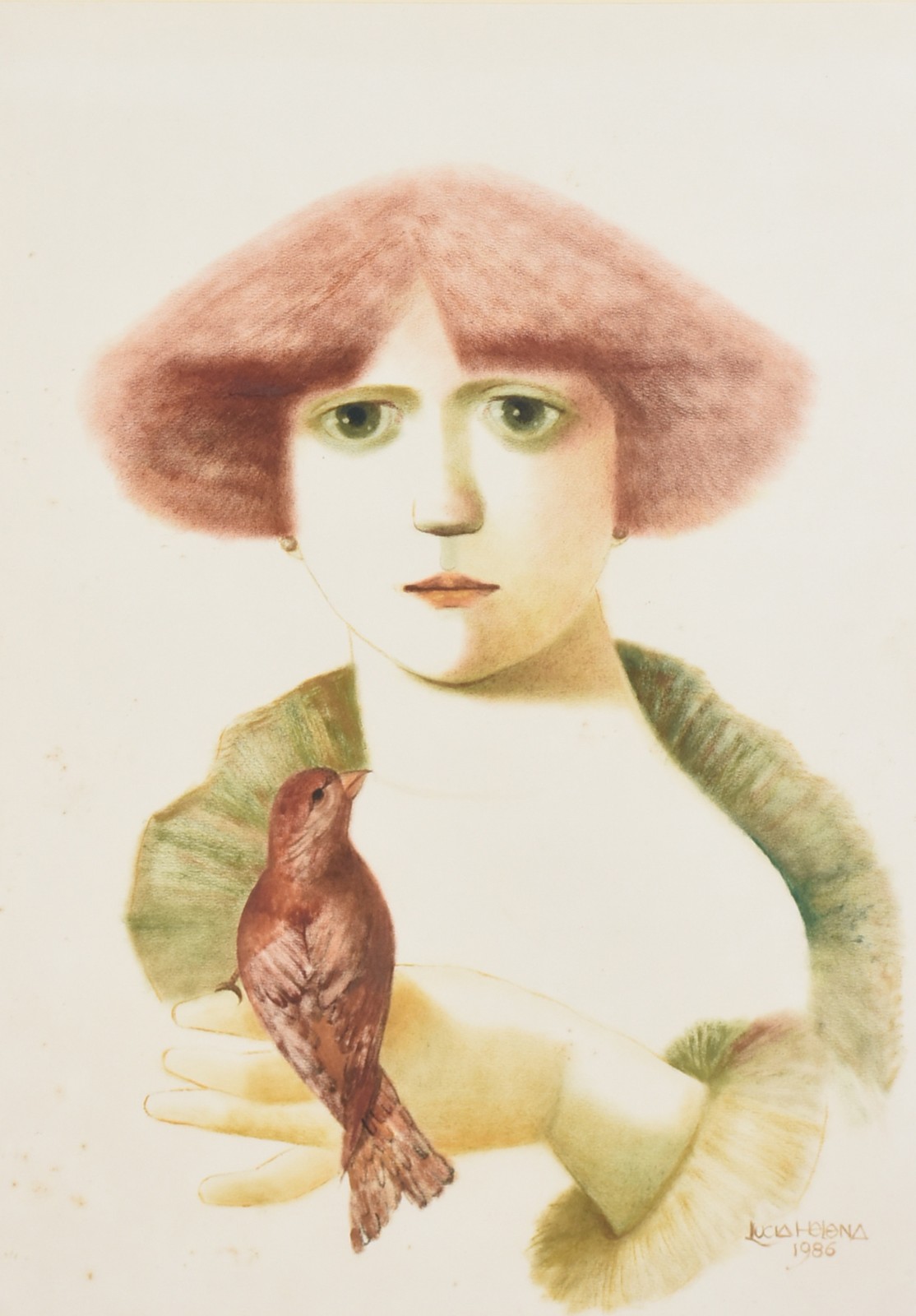 Lucia Helena (1945), Figura com pássaro - foto 1 de 4