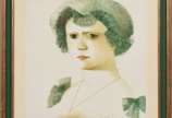 Lucia Helena (1945), Figura com colar - Guache e ponta seca. Datado 1986.